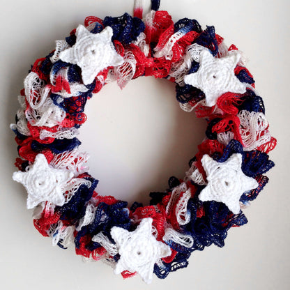 Red Heart Crochet Hang With Pride Wreath Crochet Wreath made in Red Heart Boutique Yarn