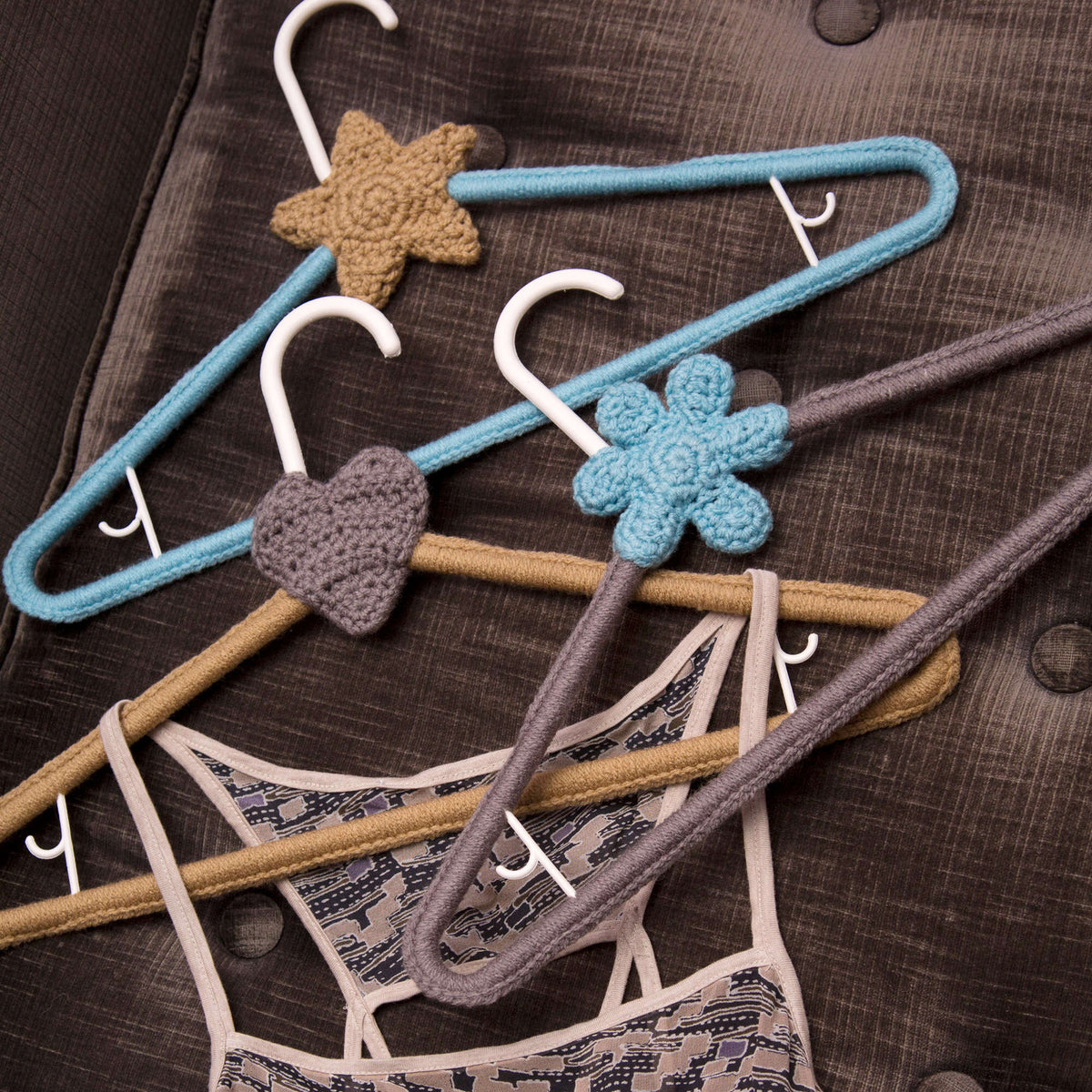 Crochet Hangers made in Red Heart With Love Yarn