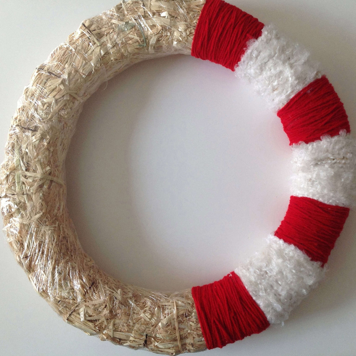 Crochet Wreath made in Red Heart Light & Lofty Yarn