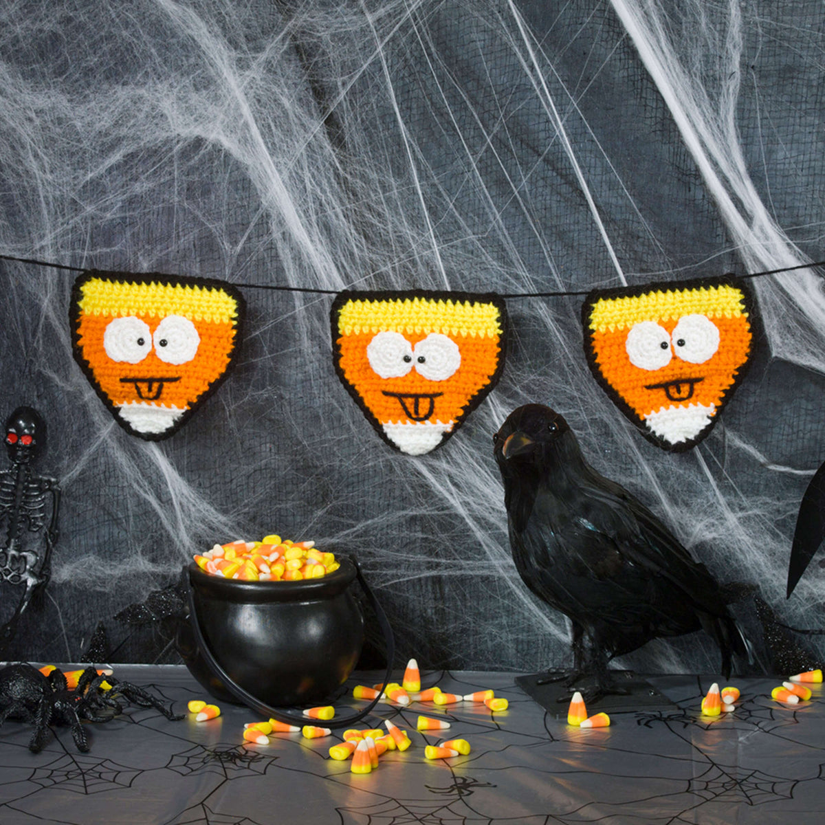 Crochet Banner made in Red Heart Super Saver Yarn