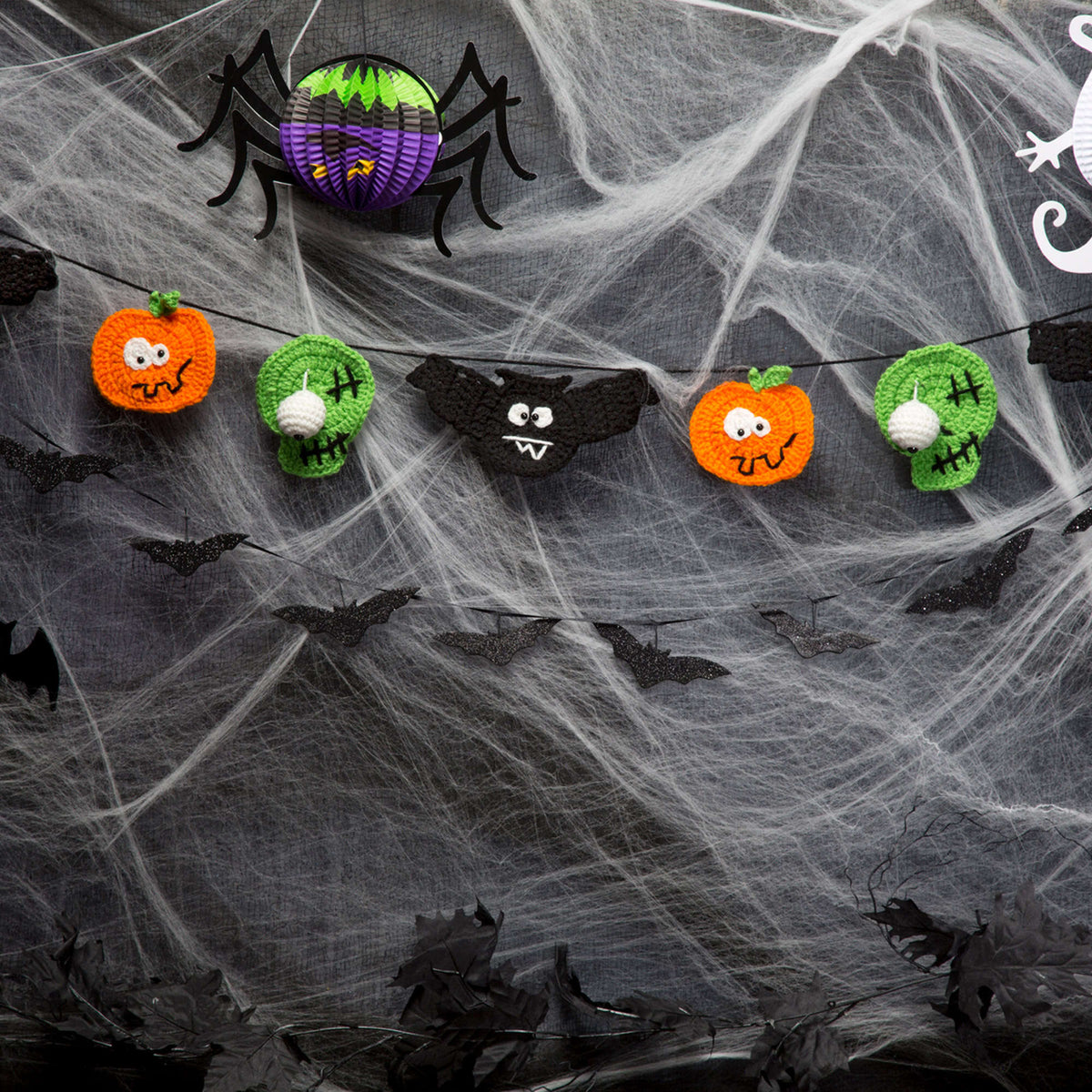 Crochet Banner made in Red Heart Super Saver Yarn