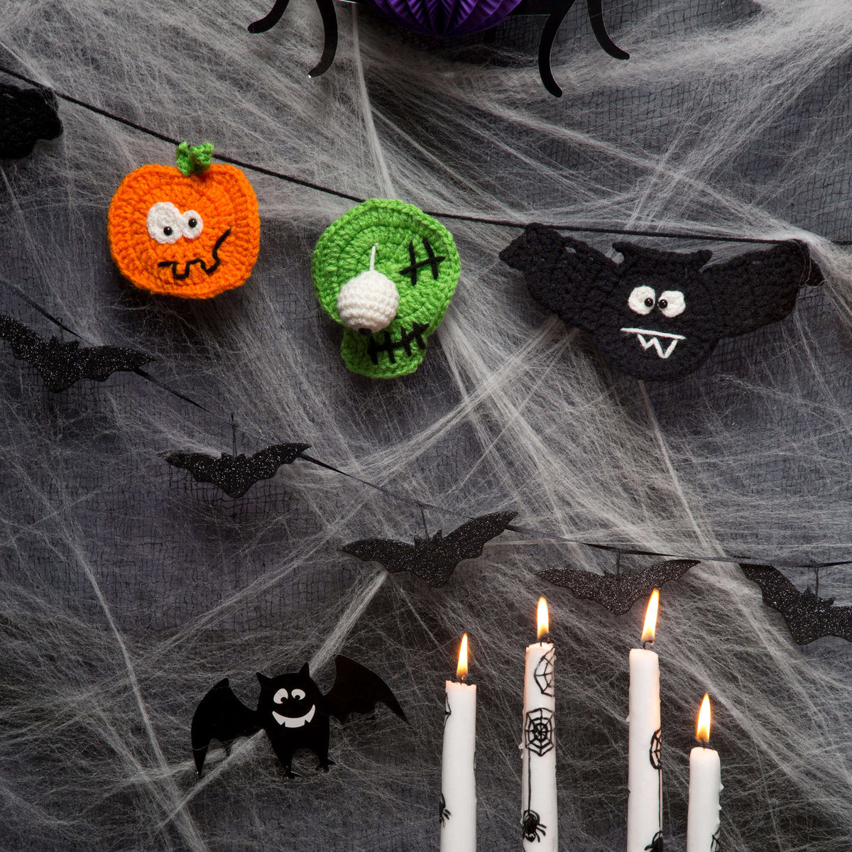 Crochet Banner made in Red Heart Super Saver Yarn