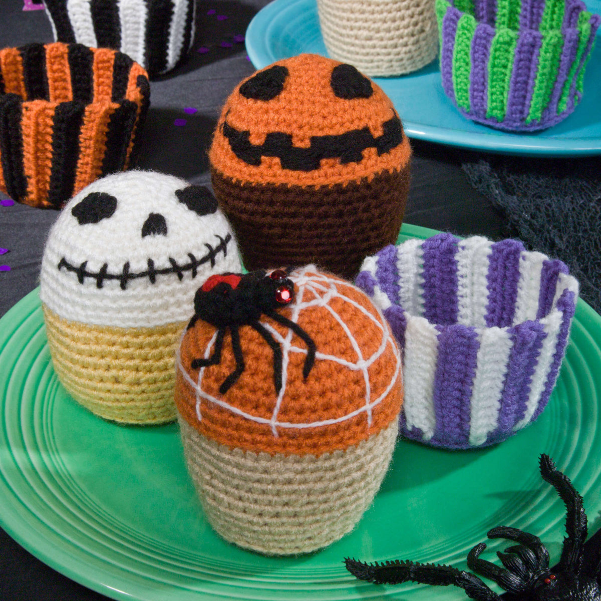 Crochet Holiday Décor made in Red Heart Super Saver Yarn