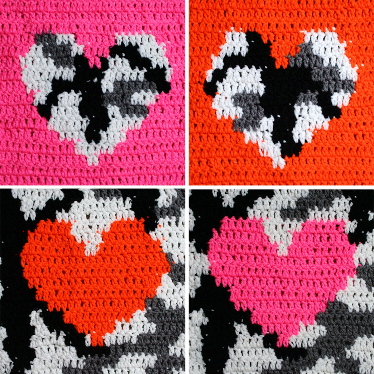 Crochet Heart made in Red Heart Super Saver Yarn