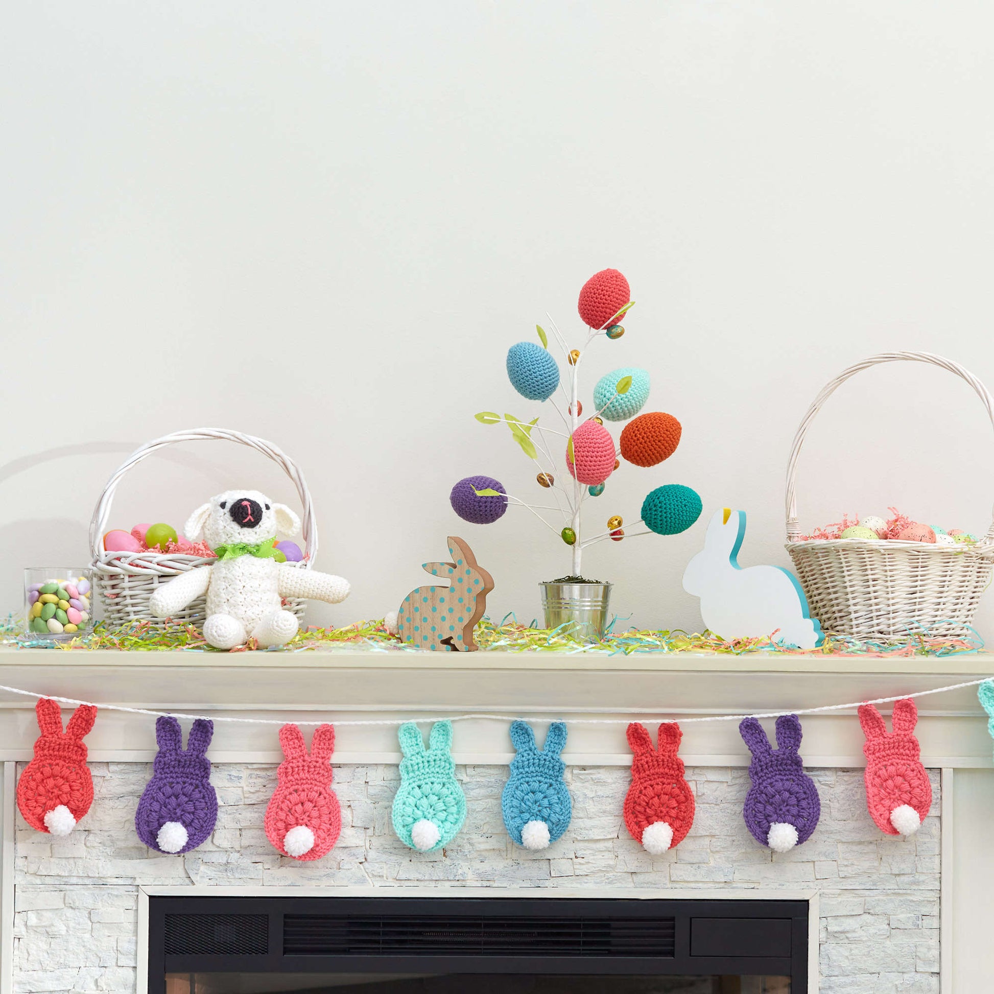 Free Red Heart Bunny Garland Pattern