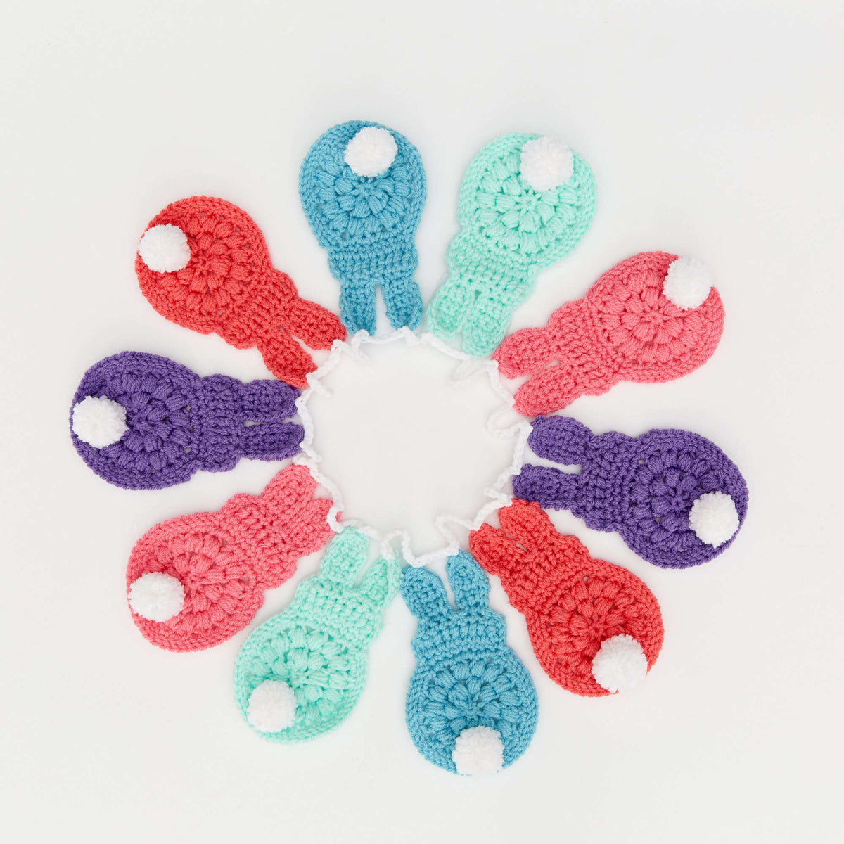 Crochet Garland made in Red Heart With Love Yarn