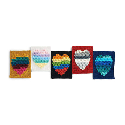 Red Heart Crochet Love Wall Hanging Gold
