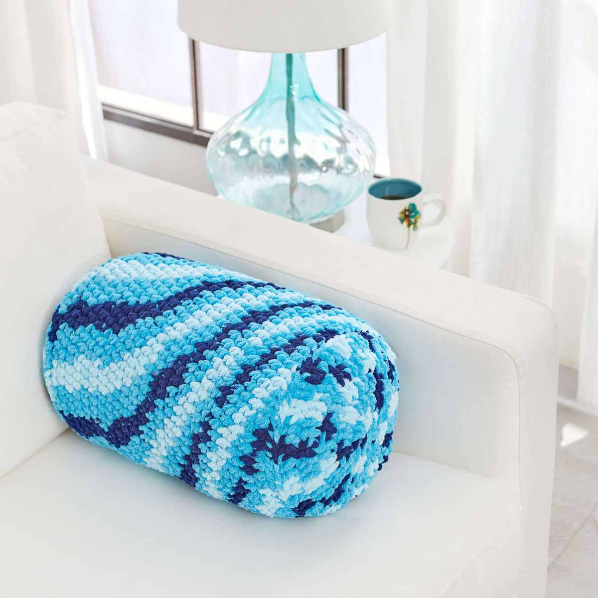 Crochet Pillow made in Red Heart Sweet Home Yarn