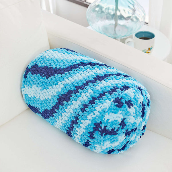 Free Easy Red Heart Sweet Home Bolster Pillow Crochet Pattern