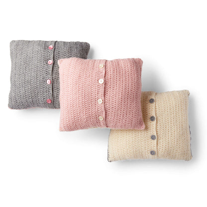 Red Heart Crochet Luxe Pillow Trio Crochet Pillow made in Red Heart Dreamy Yarn