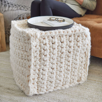 Red Heart Crochet Smart Square Pouf Crochet Pouf made in Red Heart Irresistible Yarn