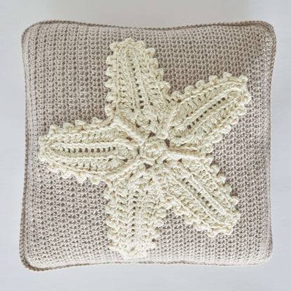 Red Heart Crochet Starfish Pillow Crochet Pillow made in Red Heart Soft Yarn