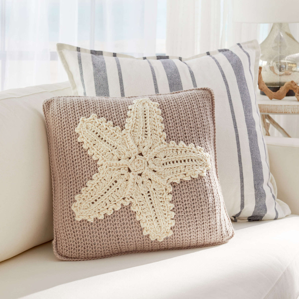 Crochet Pillow made in Red Heart Soft Yarn