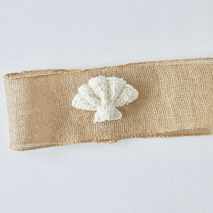 Red Heart Scallop Shell Crochet Pillow Crochet Pillow made in Red Heart Scrubby Smoothie Yarn