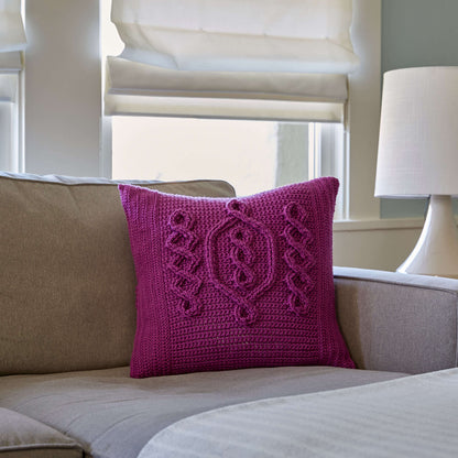 Red Heart Hygge Chic Crochet Pillow Crochet Pillow made in Red Heart Chic Sheep Yarn