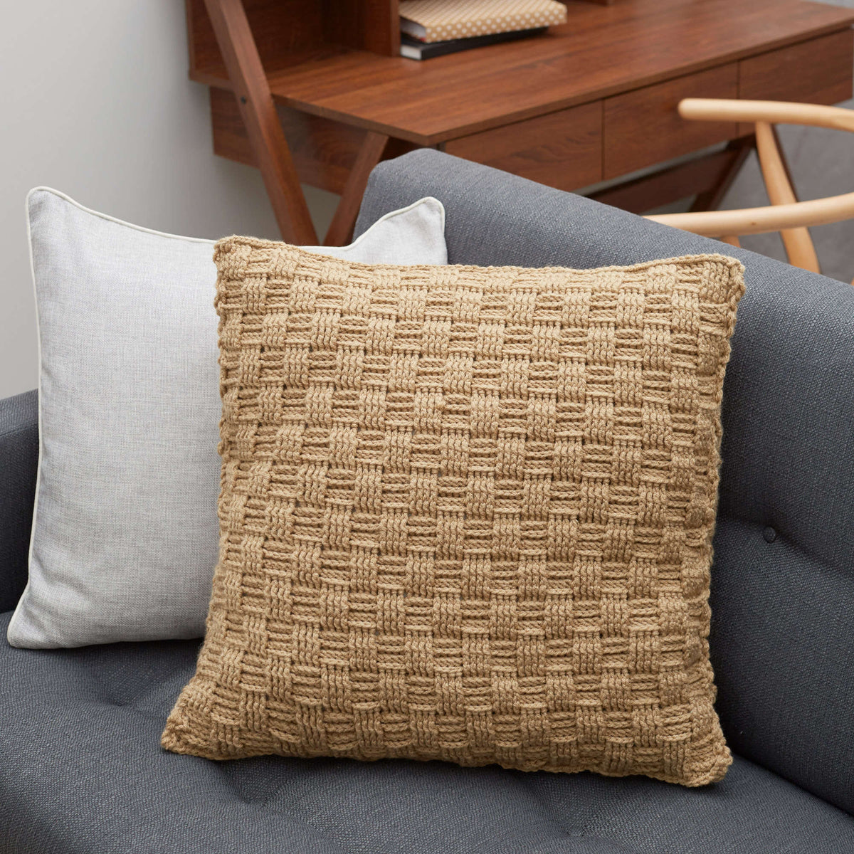 Crochet Pillow made in Red Heart With Love Yarn