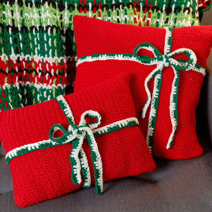 Red Heart Crochet Gift Pillows Crochet Pillow made in Red Heart Super Saver Yarn