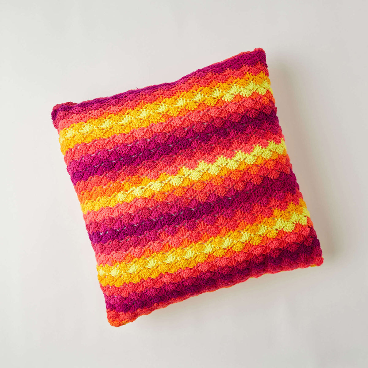 Crochet Pillow made in Red Heart Super Saver Yarn