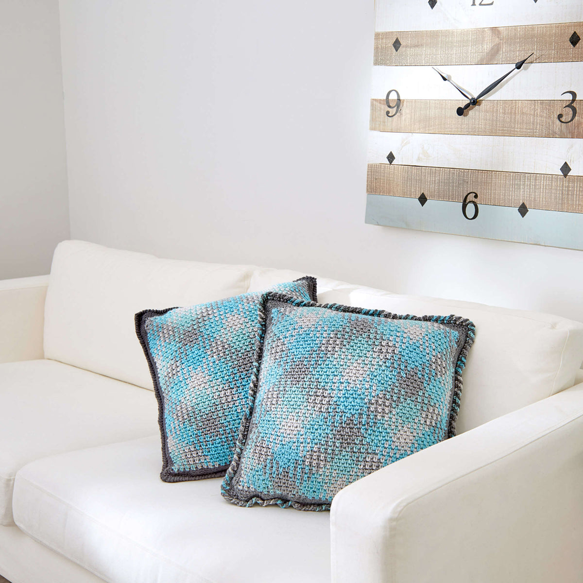 Crochet Pillow made in Red Heart Super Saver Yarn