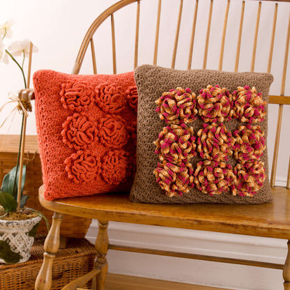 Red Heart Dahlia Pillows Crochet Red Heart Dahlia Pillows Crochet