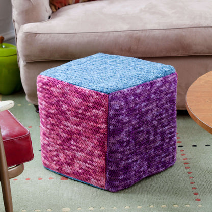 Red Heart Cube In Tones Ottoman Crochet Red Heart Cube In Tones Ottoman Crochet
