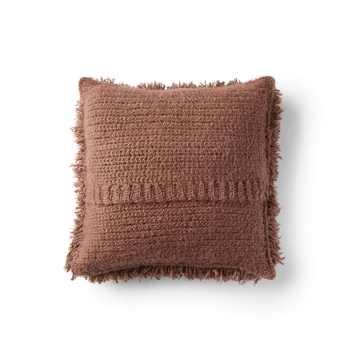 Crochet LambPillow made in Red Heart Hygge Yarn