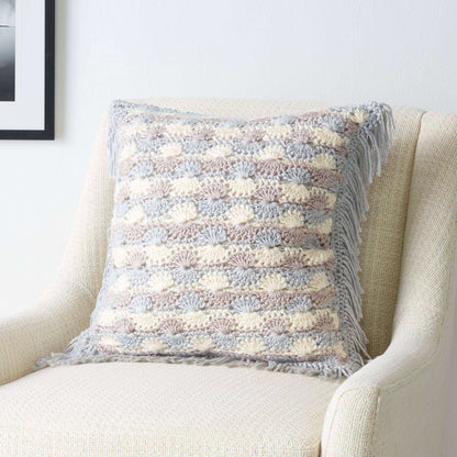 Red Heart Wheels Down Crochet Pillow Single Size