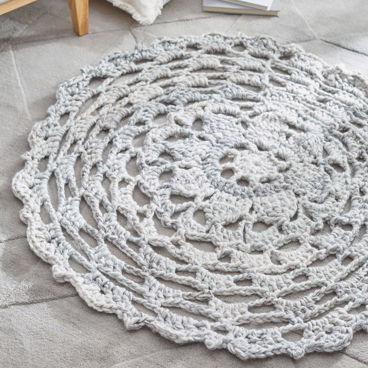 Crochet Rug made in Red Heart Collage Yarn