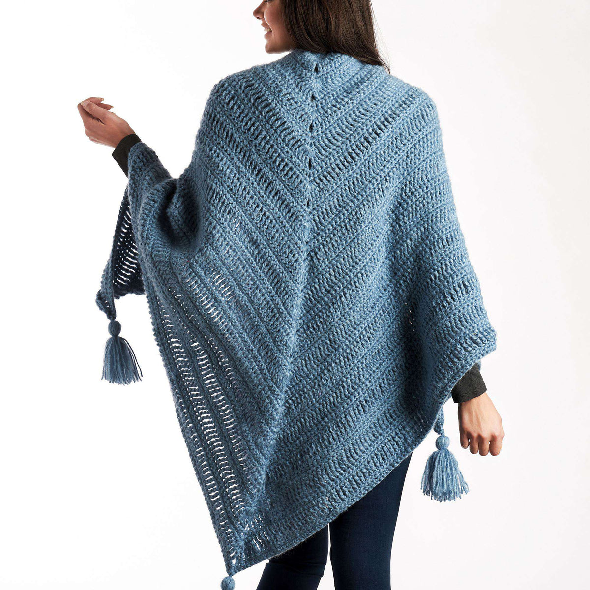 Crochet Shawl made in Red Heart Super Saver yarn