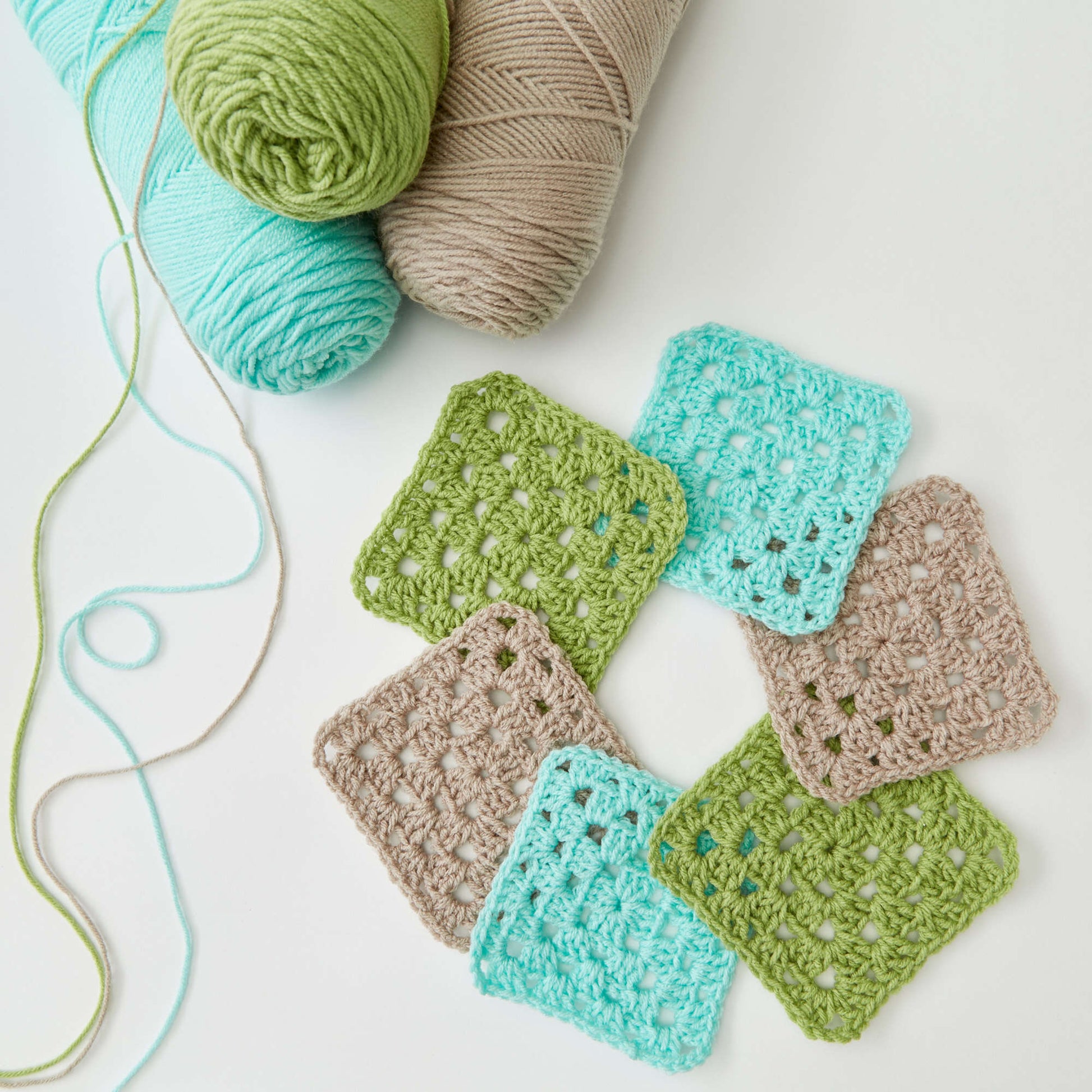 Free Red Heart Easy Square Coasters Pattern