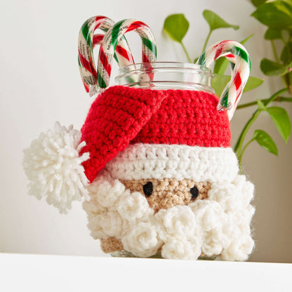 Red Heart Crochet Santa Candy Jar Red Heart Crochet Santa Candy Jar