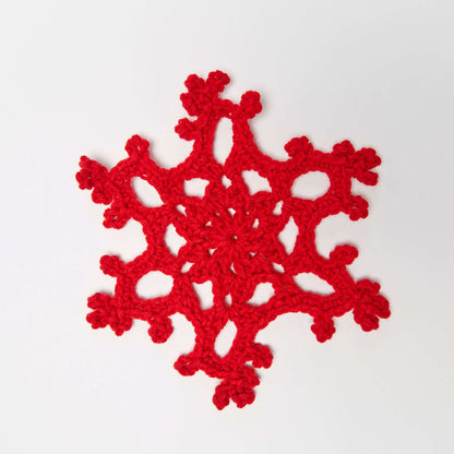 Red Heart Crocheted Snowflake Table Runner Crochet Runner made in Red Heart Super Saver Yarn