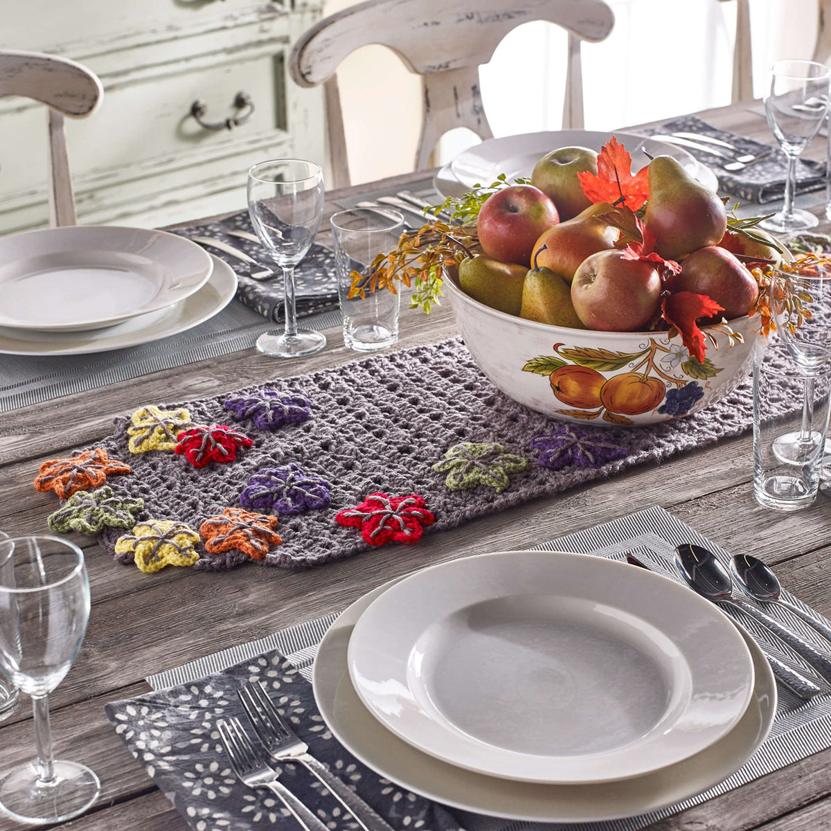 Crochet Runner made in Red Heart With Love Yarn