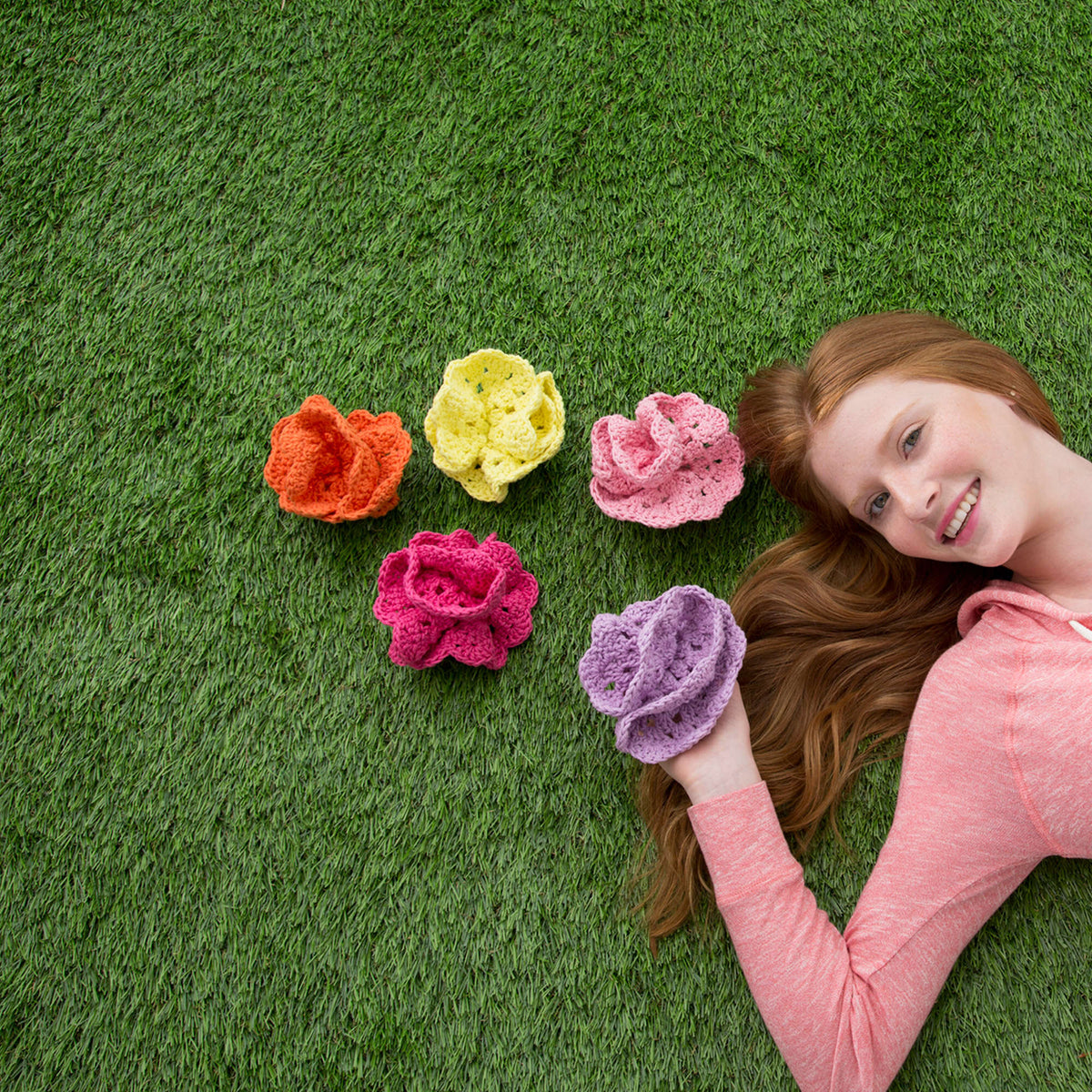 Crochet Dishcloth made in Red Heart Crème de la Crème Yarn
