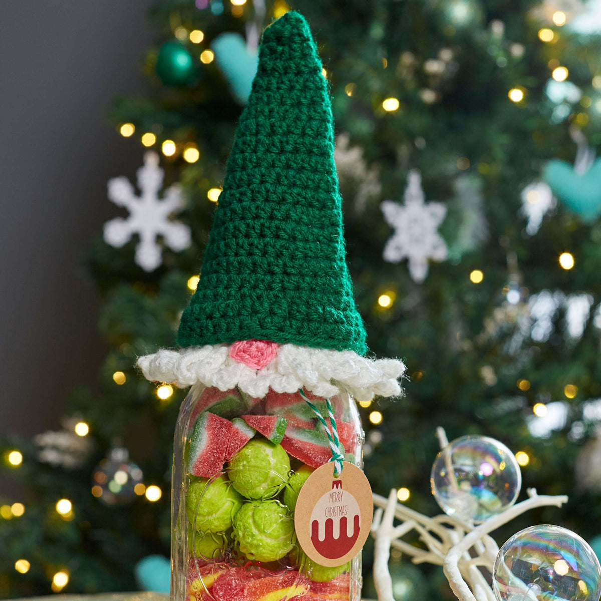 Crochet Topper made in Red Heart Super Saver Yarn