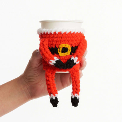 Red Heart Santa & His Elf Crochet Cup Cozies Version 1