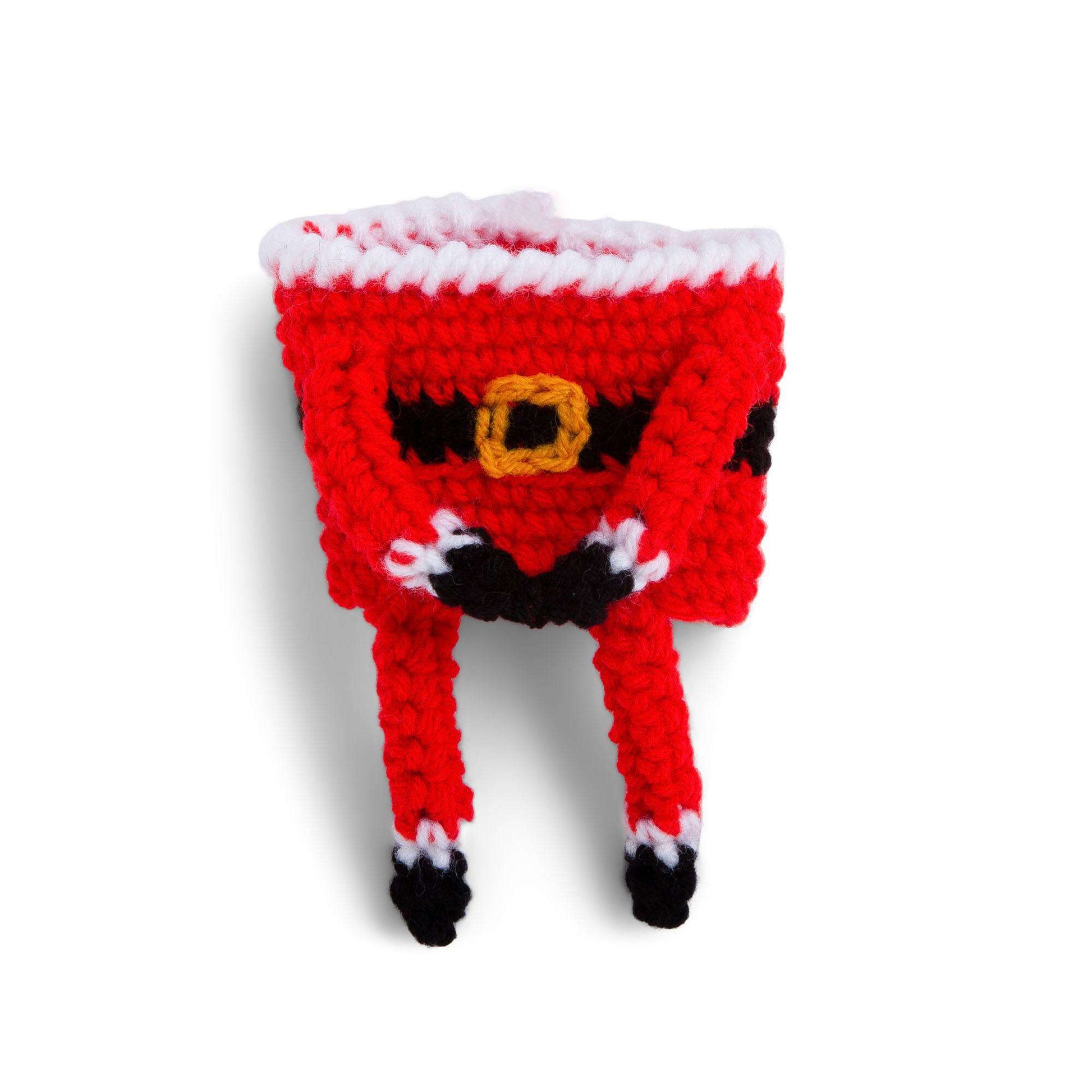 Free Red Heart Santa & His Elf Crochet Cup Cozies Pattern