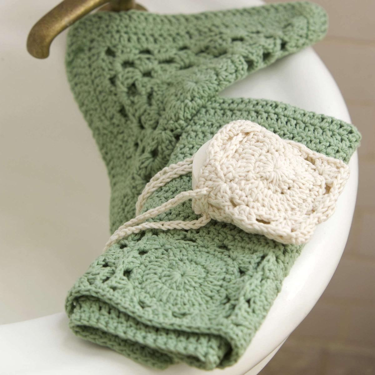 Crochet Set made in Red Heart Eco-Cotton Blend Yarn