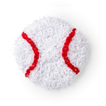 Red Heart Crochet Baseball Scrubby Crochet Scrubby made in Red Heart Scrubby Yarn