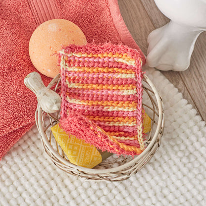 Red Heart Tunisian Two-Texture Scrubby Crochet Red Heart Tunisian Two-Texture Scrubby Crochet