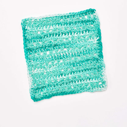 Red Heart Crochet Tunisian Square Scrubby Crochet Scrubby made in Red Heart Crème de la Crème Yarn