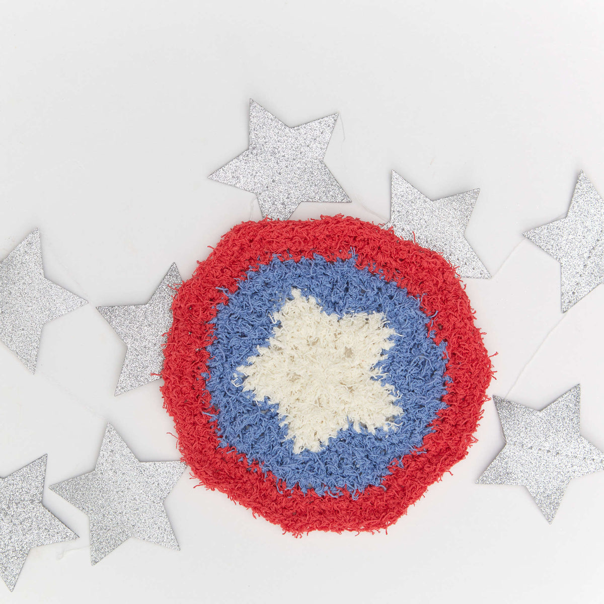 Crochet Dishcloth made in Red Heart Scrubby Cotton Yarn