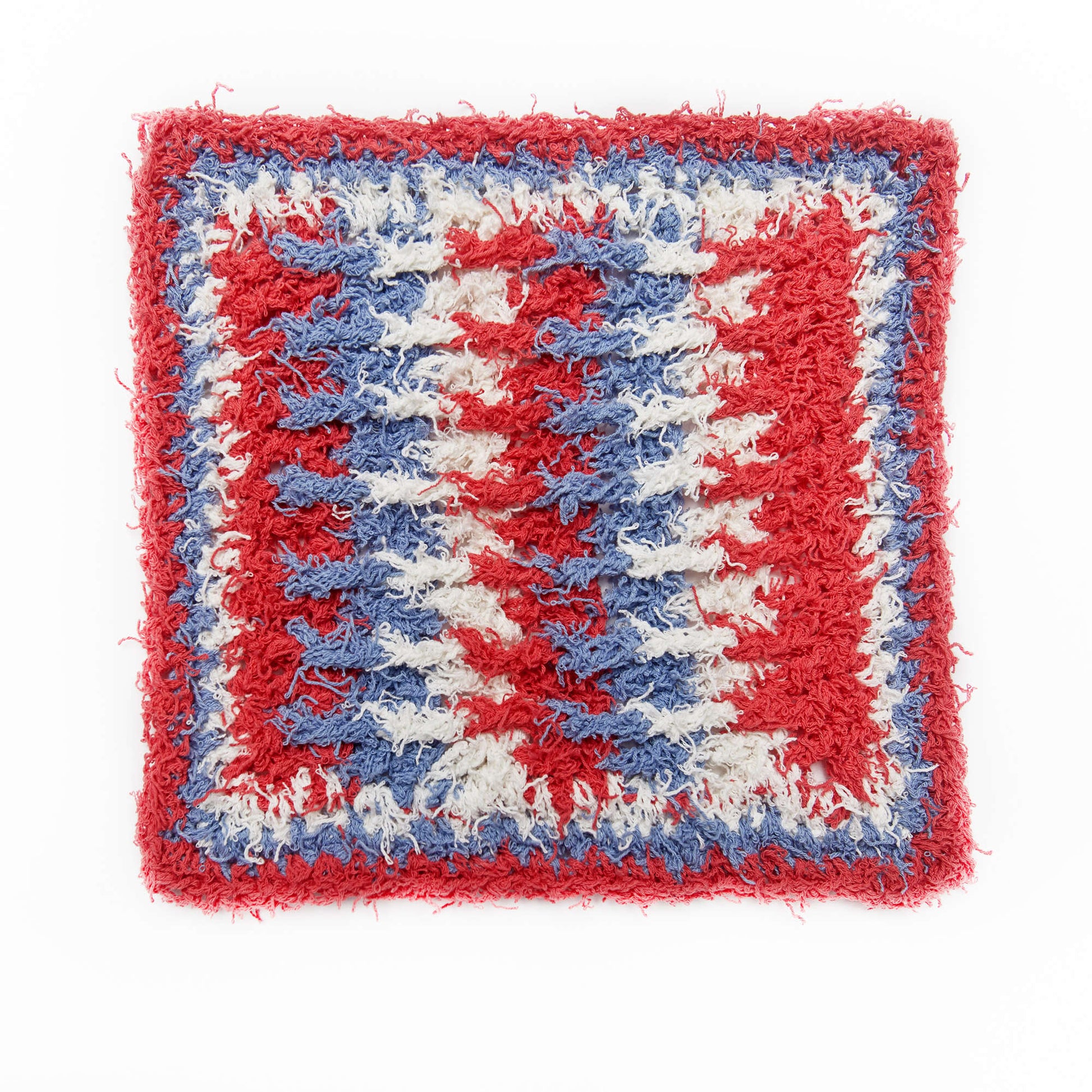 Free Red Heart Post Stitch Crochet Washcloth Pattern