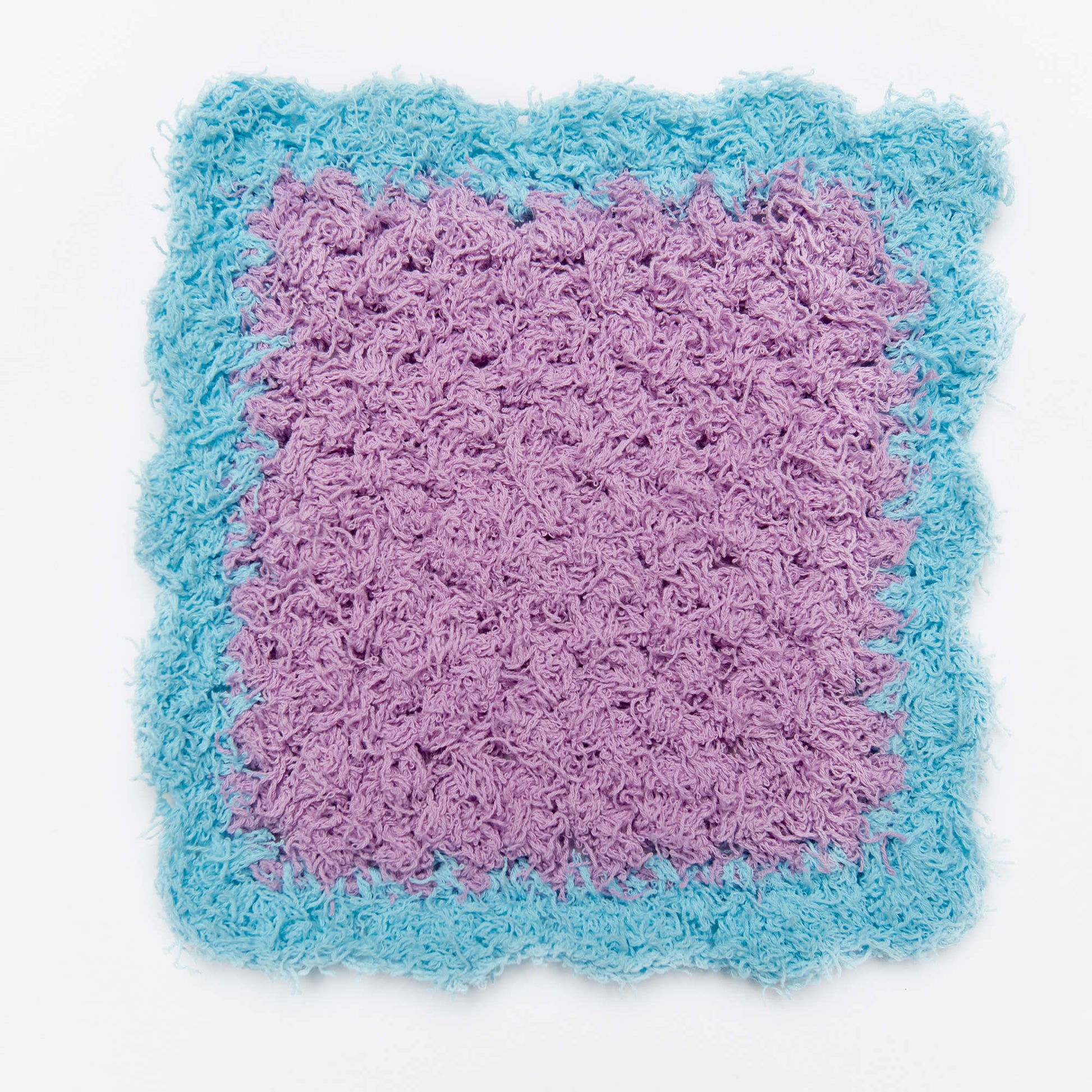 Free Red Heart Scalloped Edge Crochet Washcloth Pattern