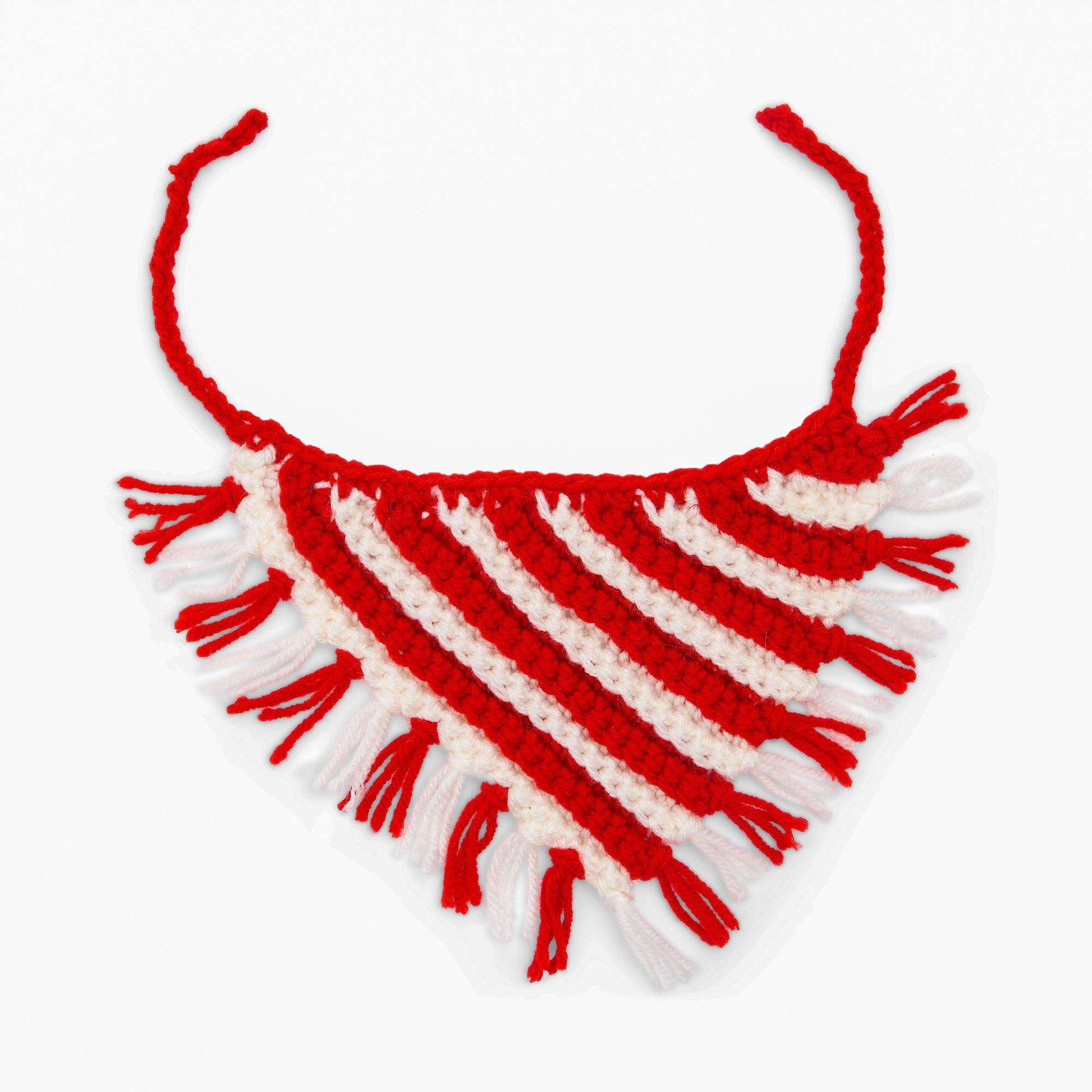 Free Red Heart Peppermint Crochet Pet Neckerchief Pattern