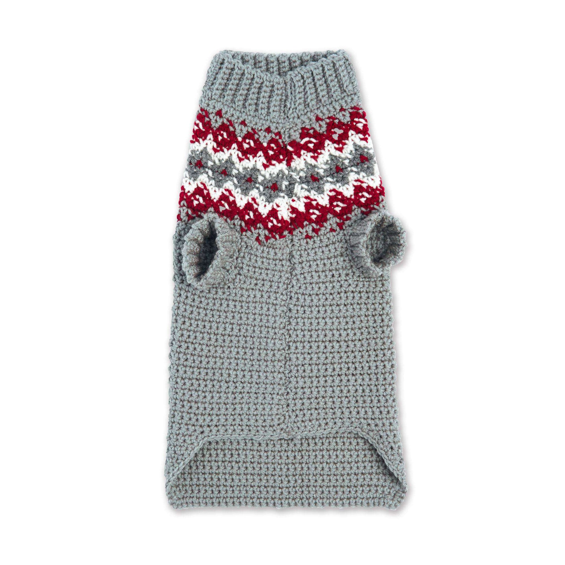 Free Red Heart Crochet Family Dog Sweater Pattern