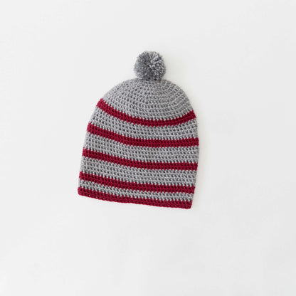 Red Heart Beginner Crochet Striped Hat Crochet Hat made in Red Heart Soft Yarn