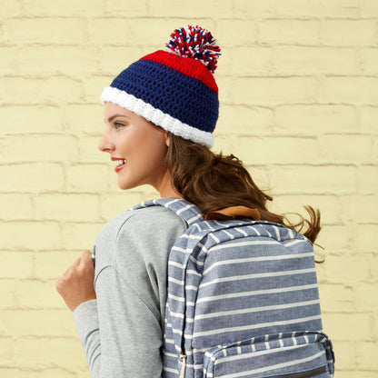 Red Heart Game-Day Crochet Hats Crochet Hat made in Red Heart Super Saver Yarn