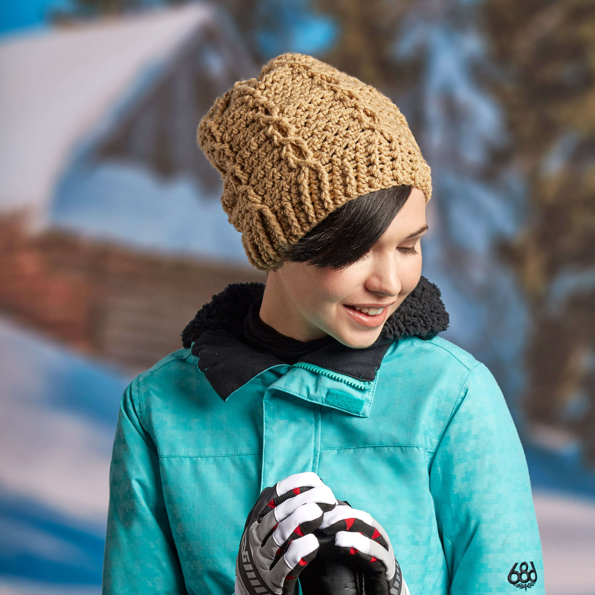 Free Red Heart Unisex Cabled Hat Crochet Pattern | Yarnspirations