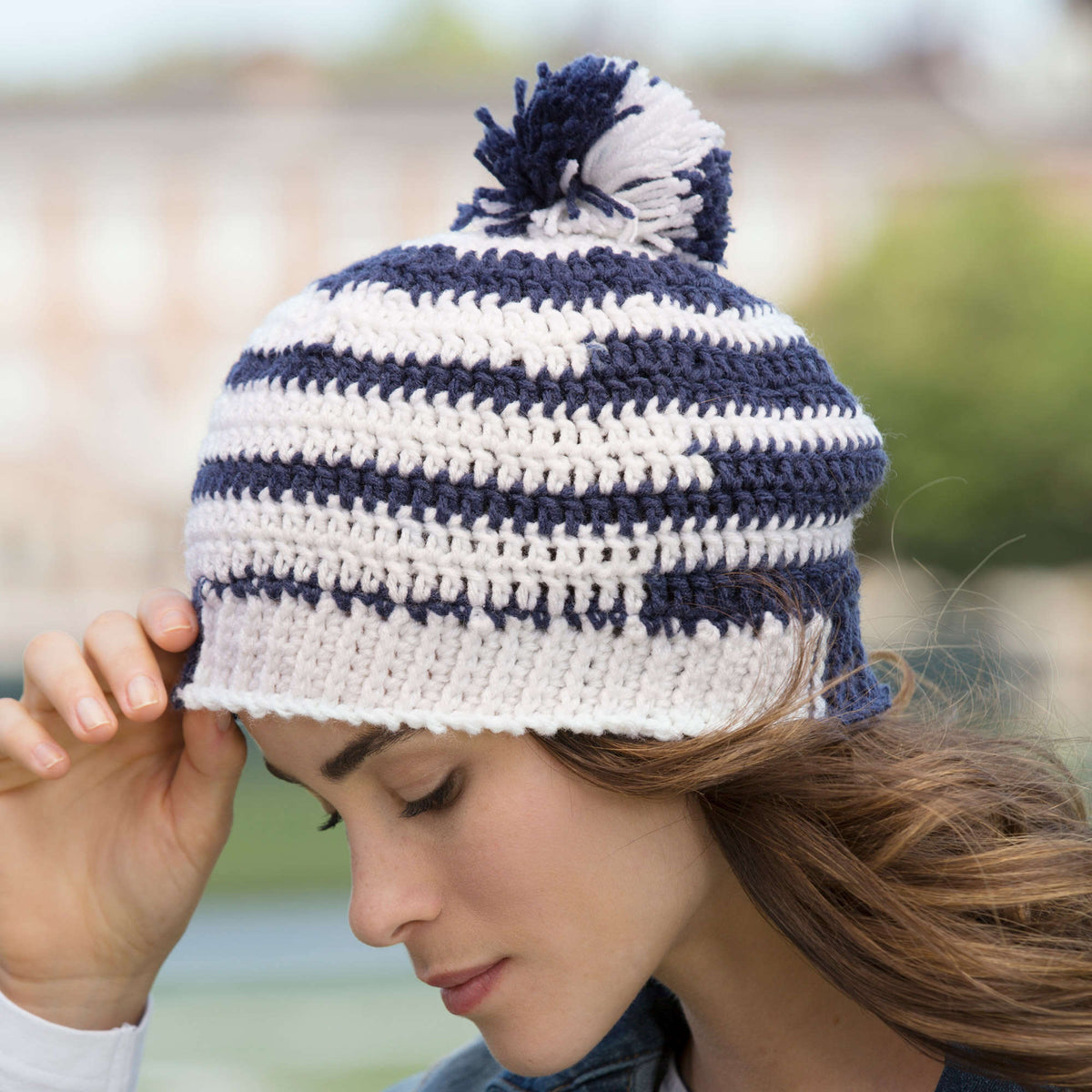 Crochet Beanie made in Red Heart Team Spirit Yarn